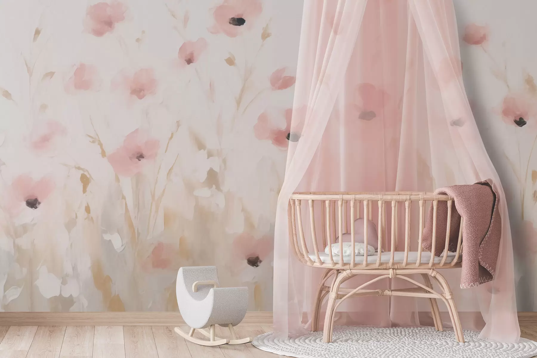 murales de pared Flores pequeñas rosas w03307