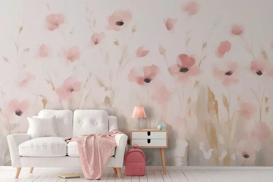 murales de pared Flores pequeñas rosas w03307