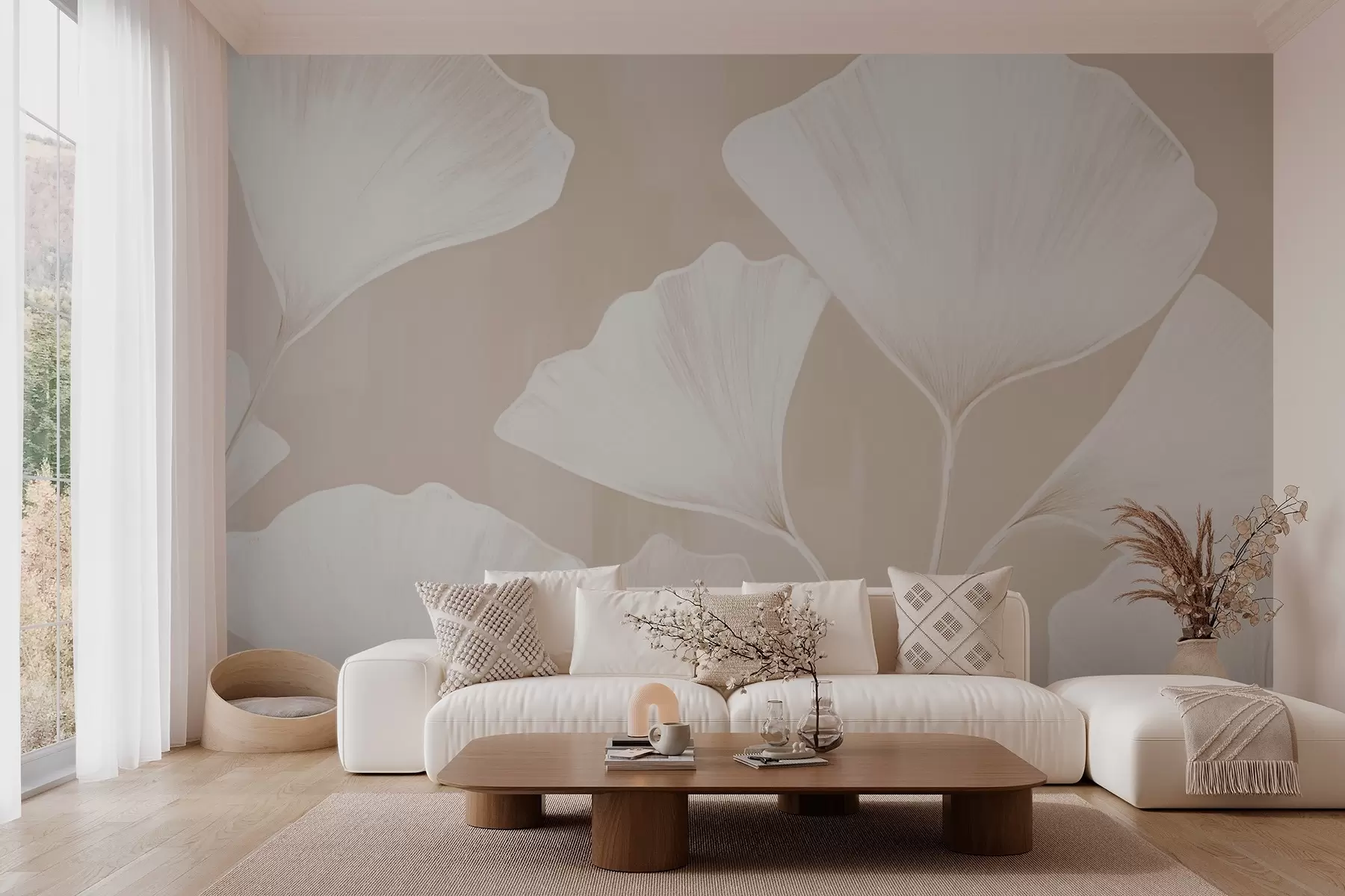 murales de pared Hojas de ginkgo w03242