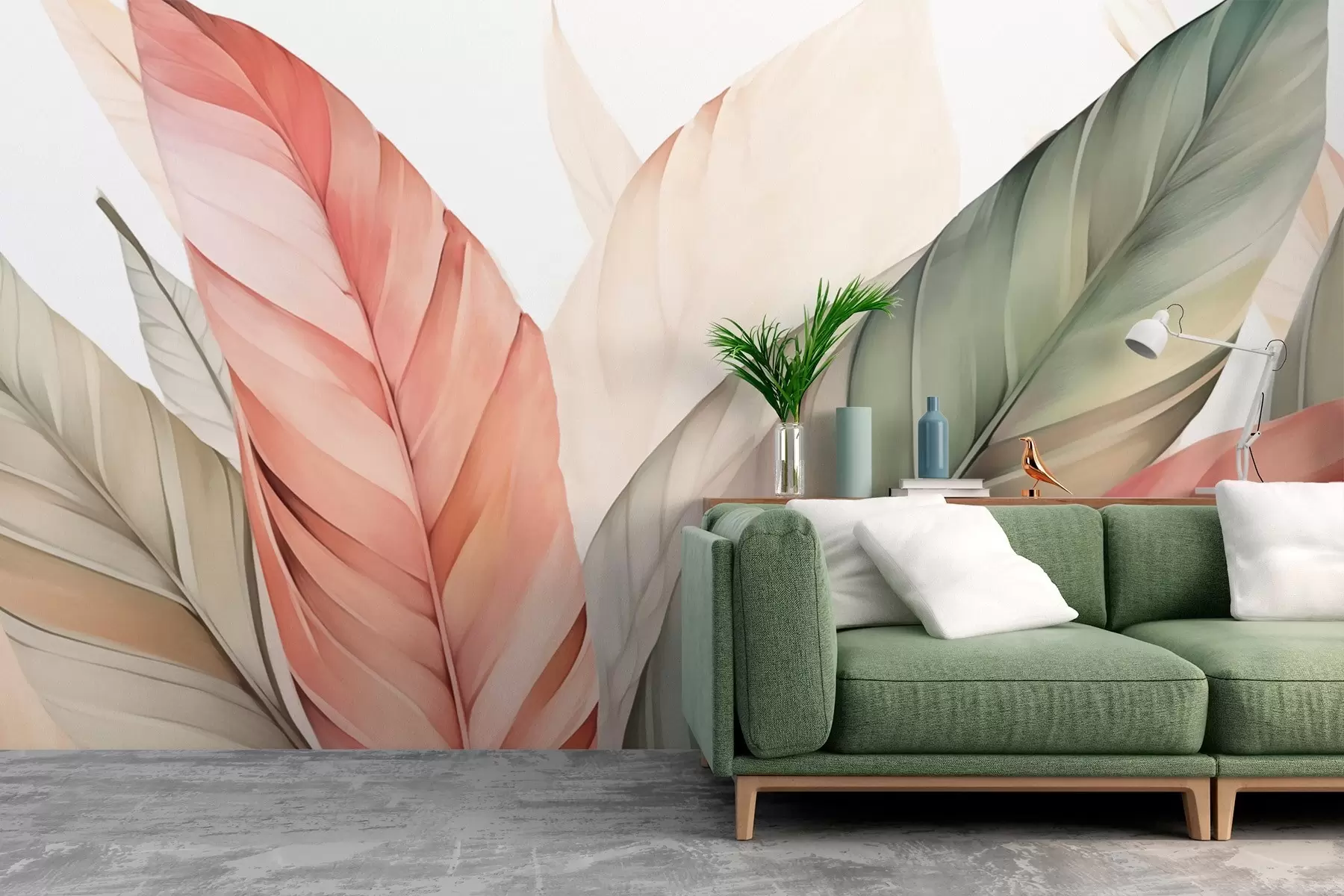 murales de pared Hojas multicolores w03243