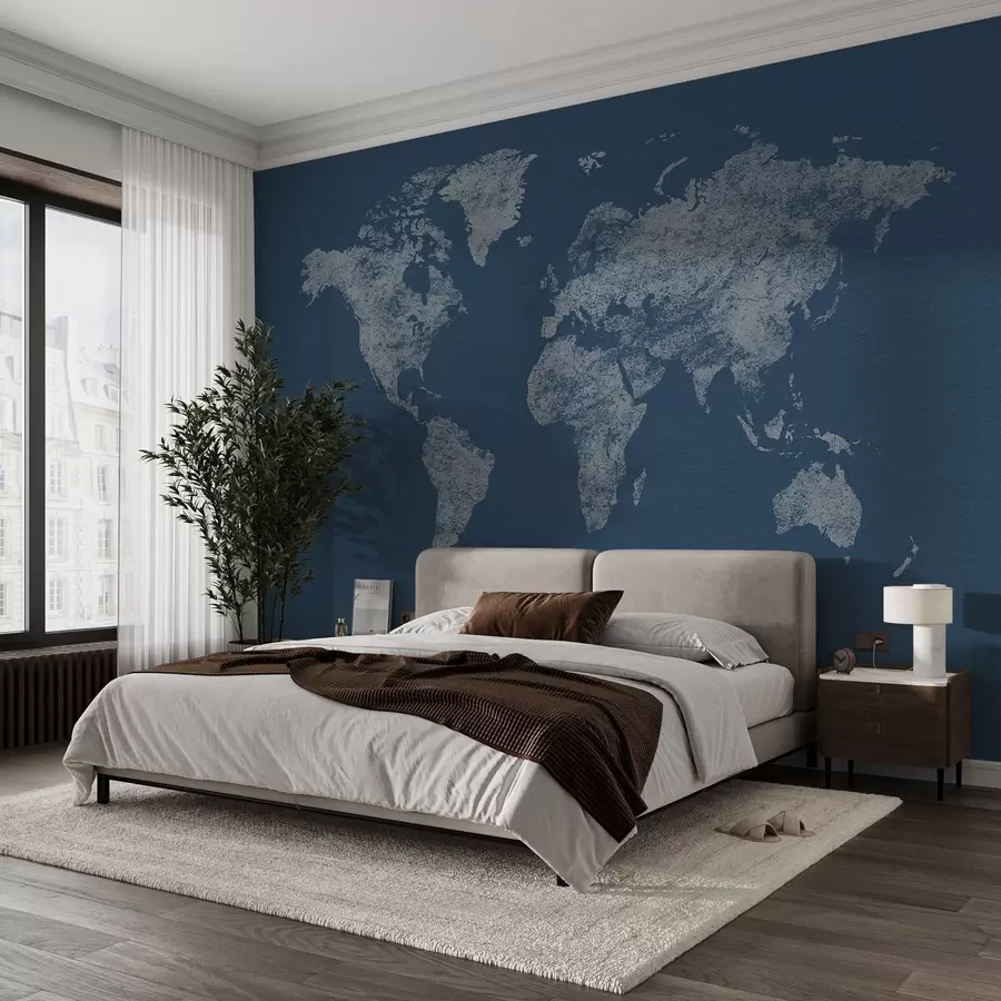 murales de pared Mapa de texturas del mundo w03312v1