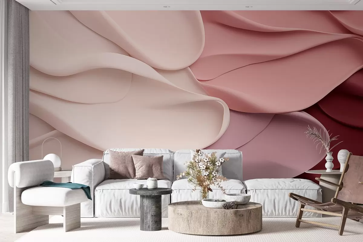 murales de pared Pétalos de flores voluminosos w08881