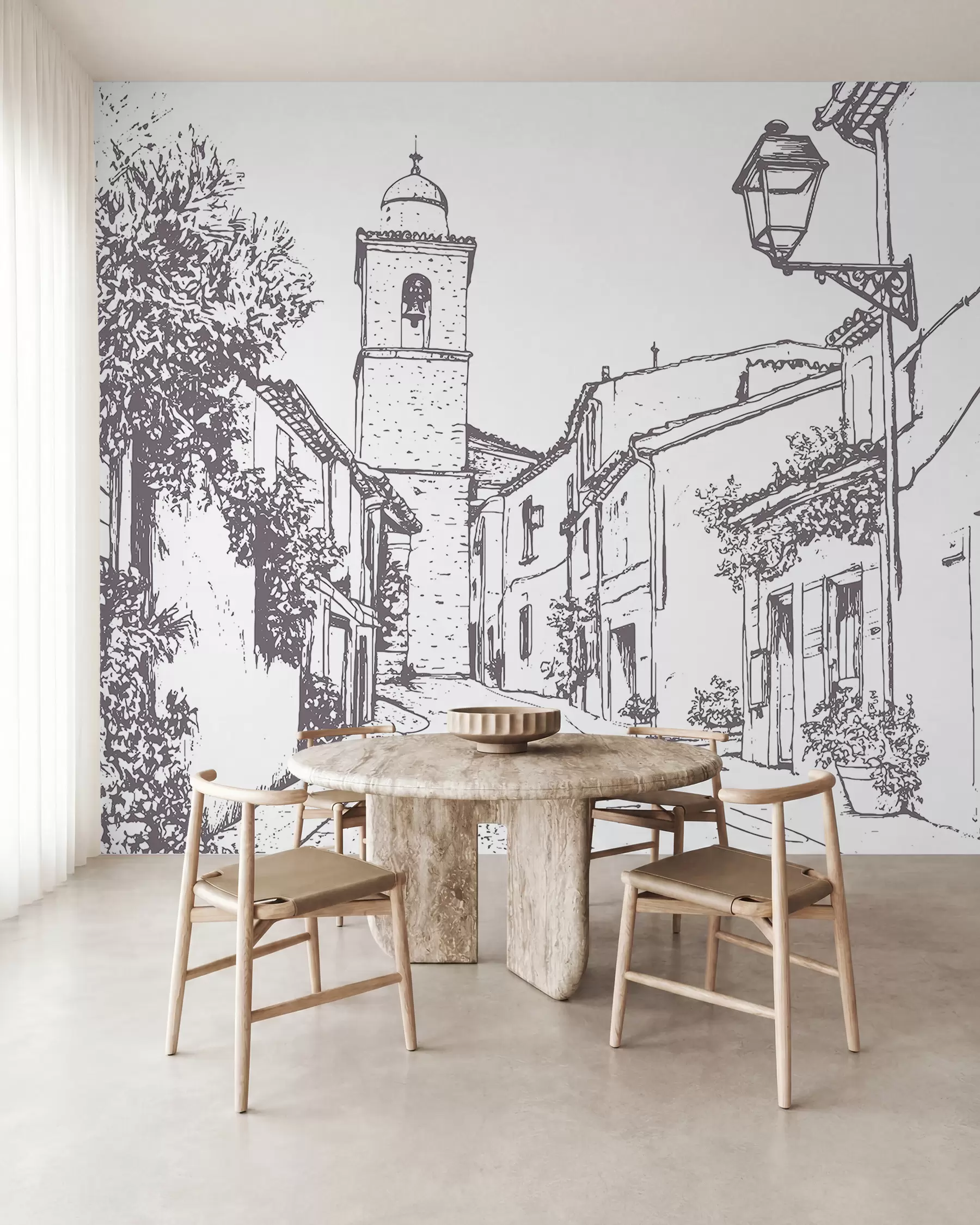 murales de pared Cuaderno de pueblo w03345v1