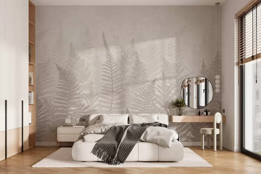 murales de pared Tendencia de las plantas de helecho w03402v1