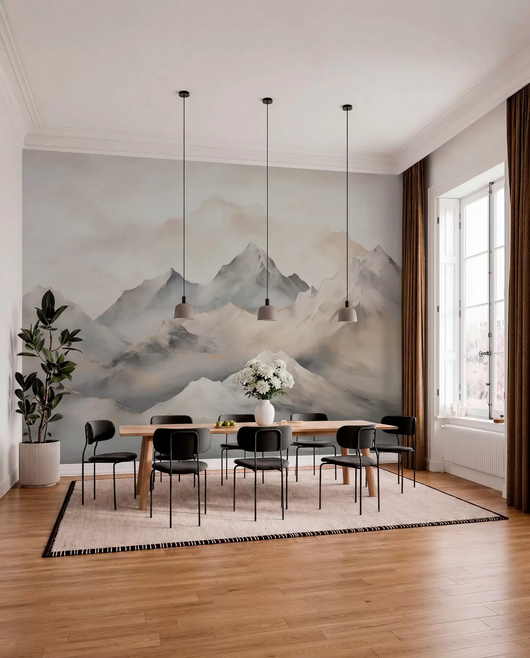 murales de pared Montañas neblinosas w03519