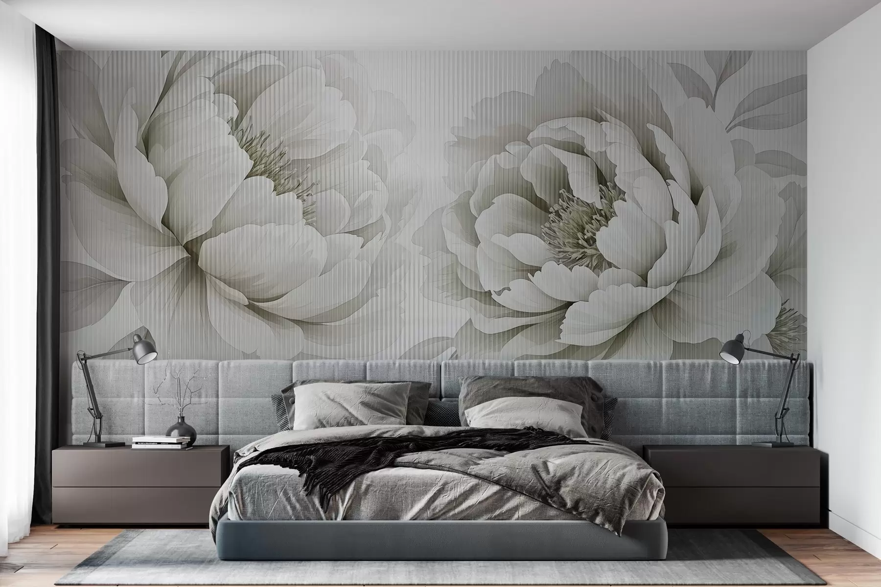 murales de pared Peonías tras el cristal w03557v3