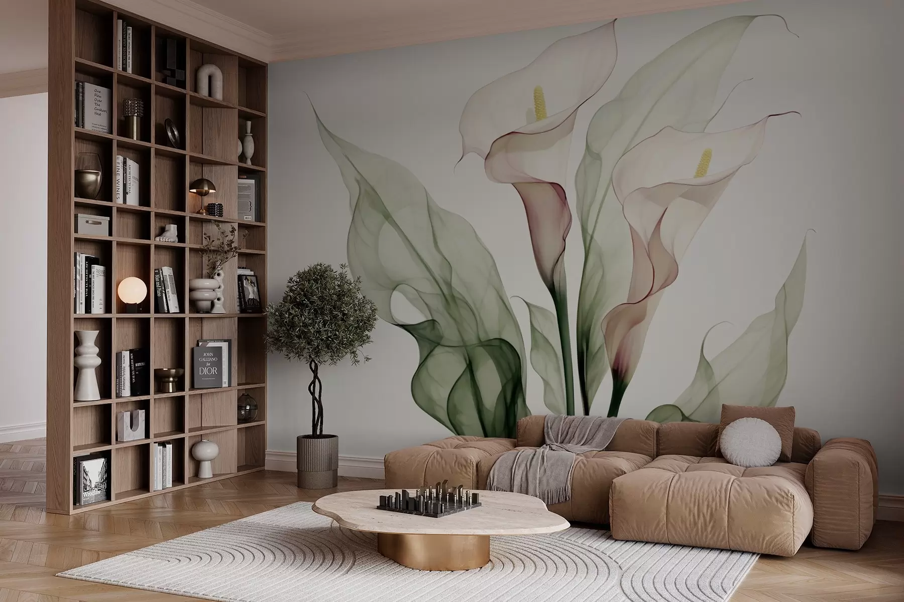 murales de pared Calas imitación acuarela w03566