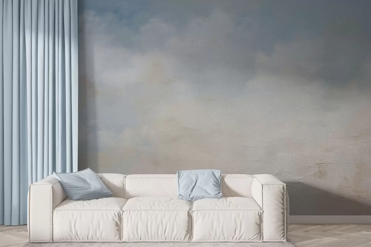 murales de pared Cielo abstracto con nubes en estilo grunge w03603