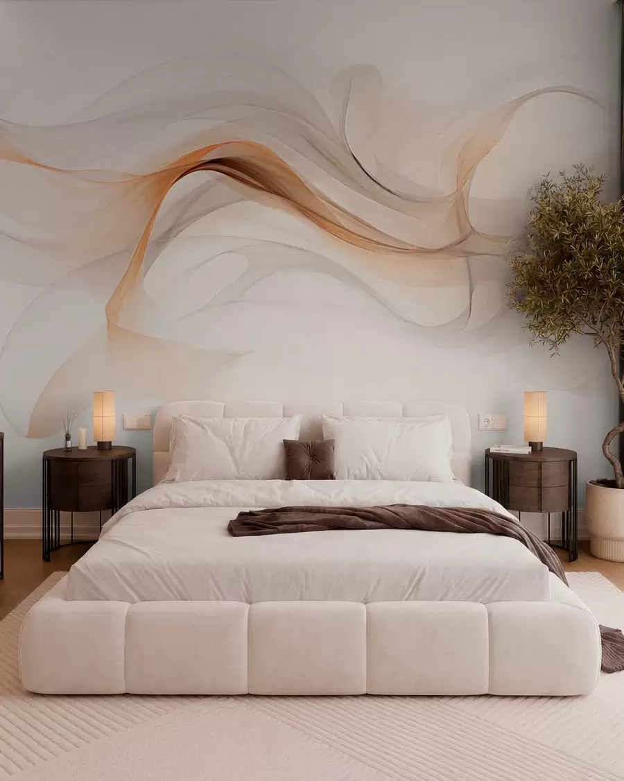 murales de pared Abstracción con ondas suaves w03609