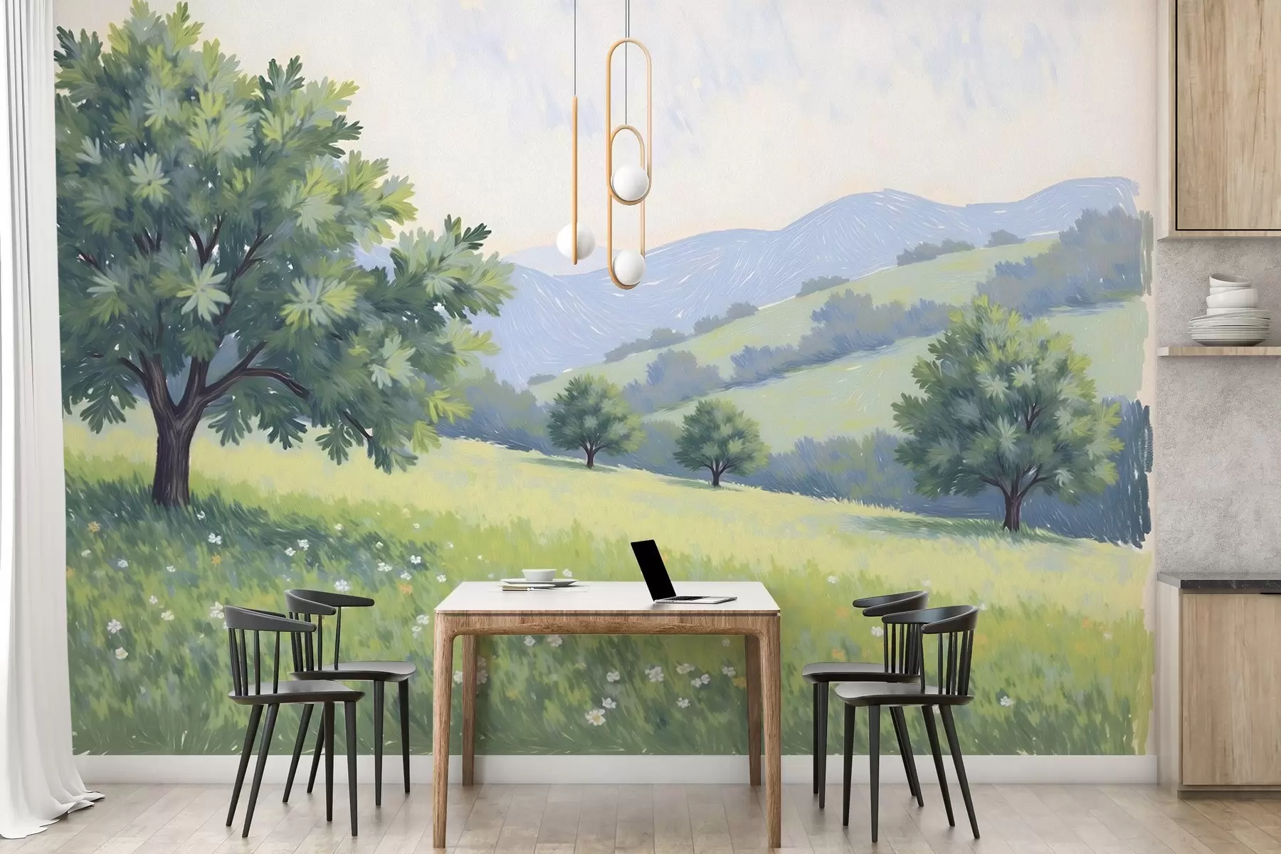 Murales de pared Paisaje pintado al óleo w03656 murales de pared Paisaje pintado al óleo w03656