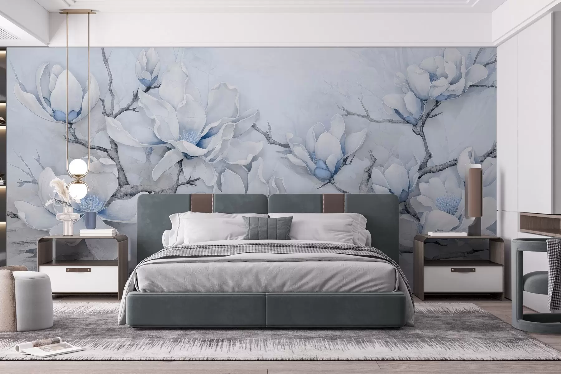 murales de pared Exuberante magnolio pintado w03658v1