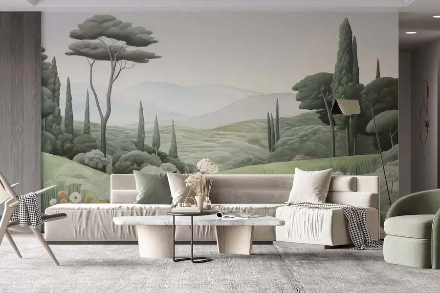 murales de pared Paisaje en acuarela w03659