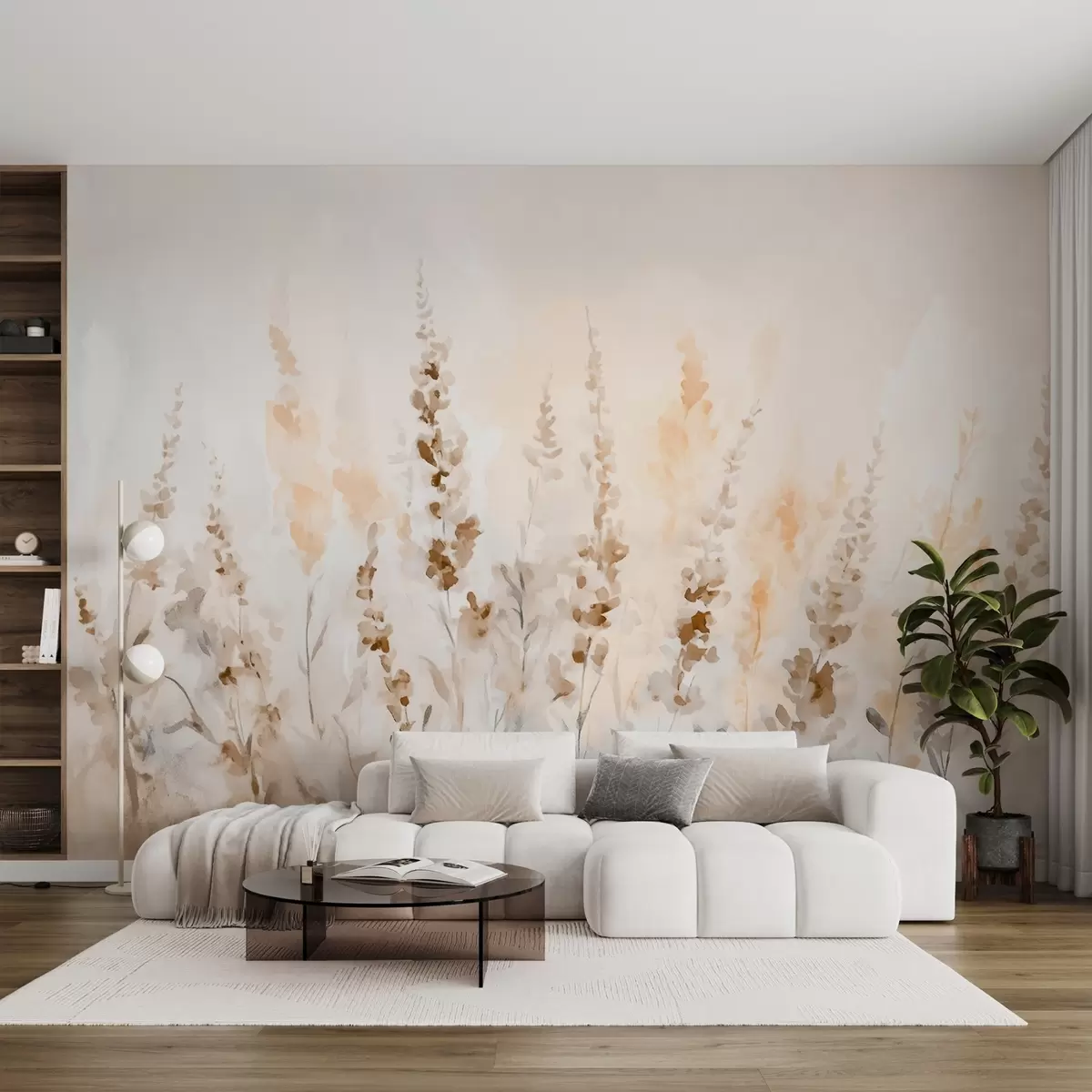 murales de pared Campo de lavanda vintage w09069v2