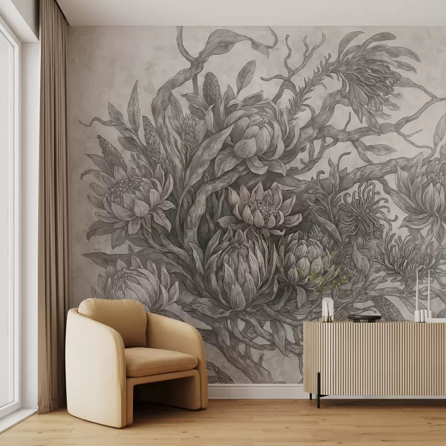 murales de pared Flores caprichosas w03975v3