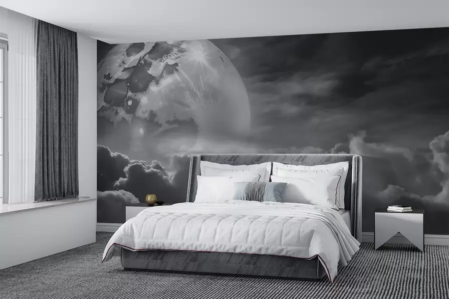 murales de pared Luna sobre las nubes w03921