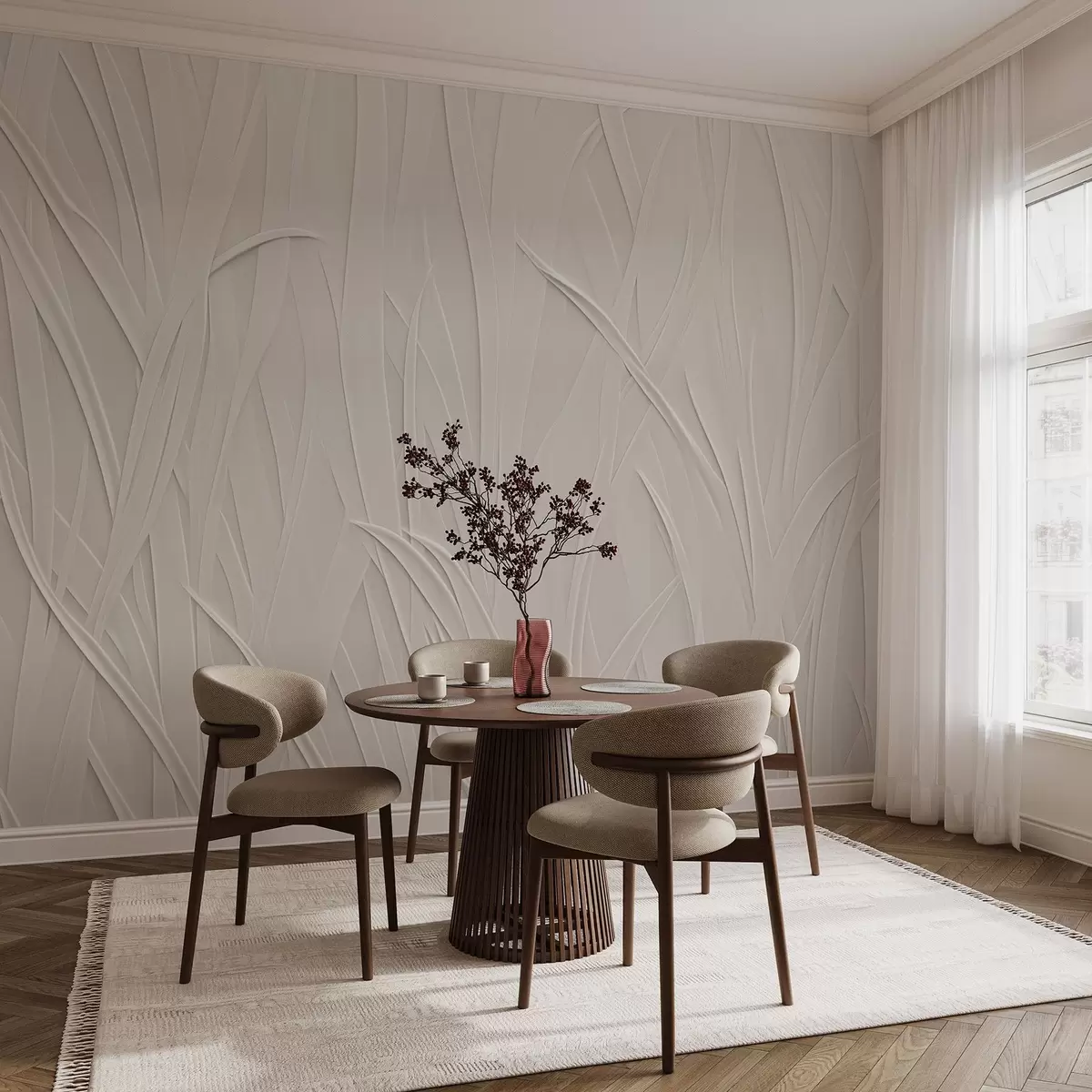 murales de pared Líneas curvas w03985