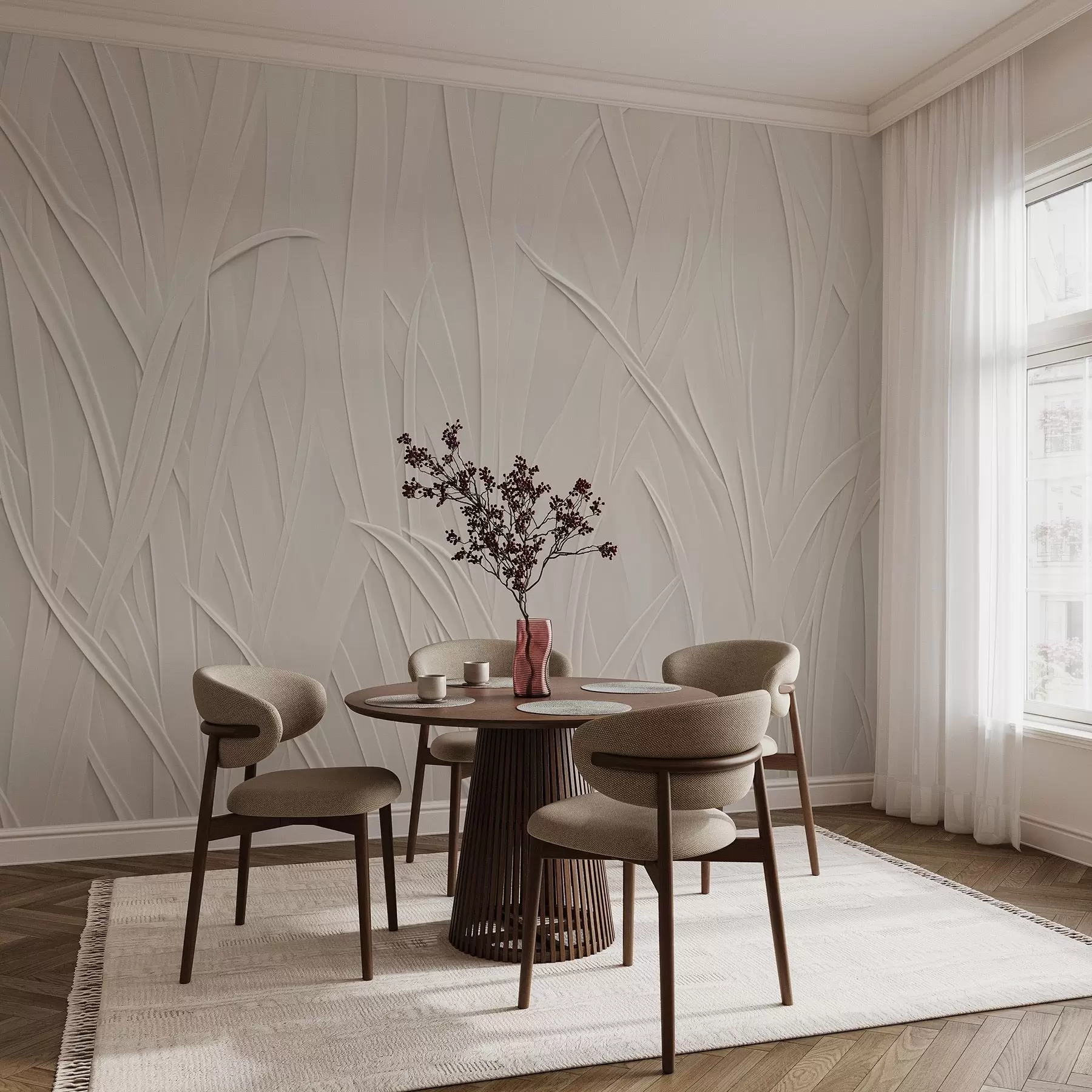 murales de pared Líneas curvas w03985