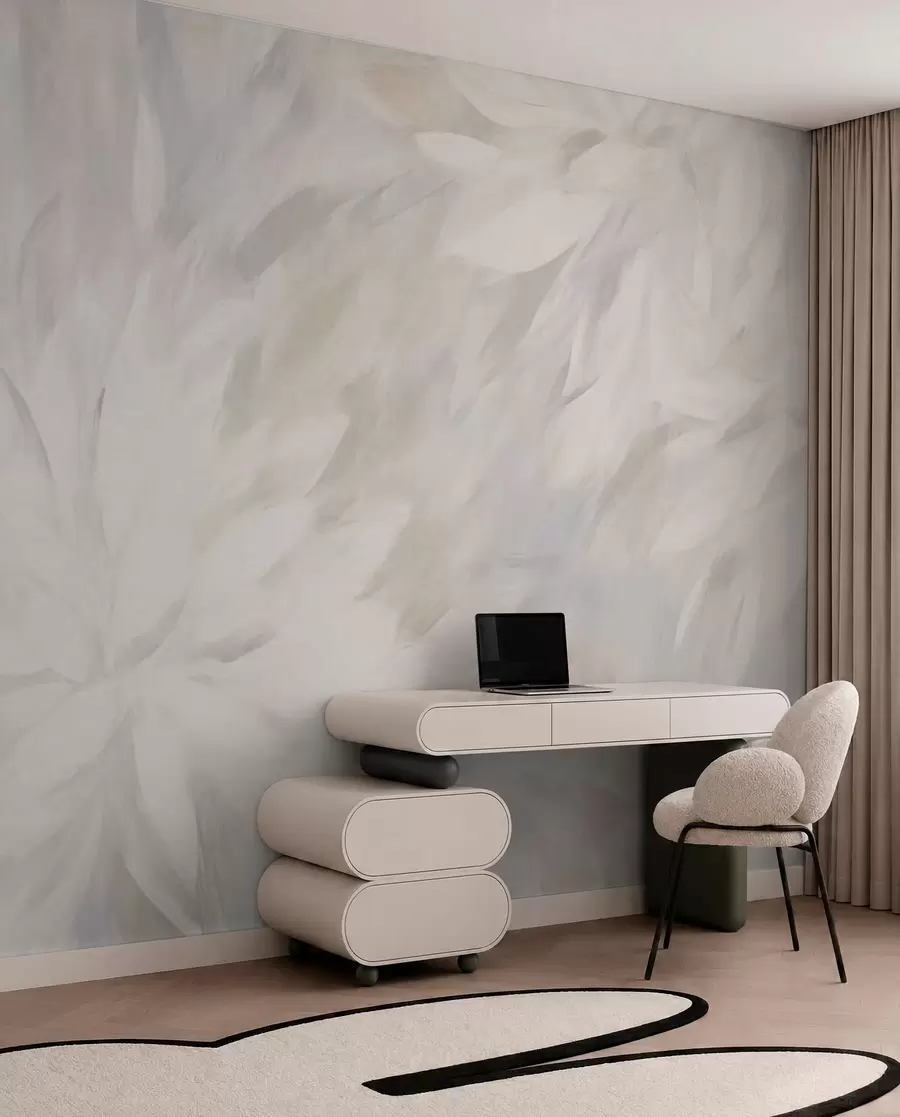 murales de pared Pétalos pintados en nácar w03986