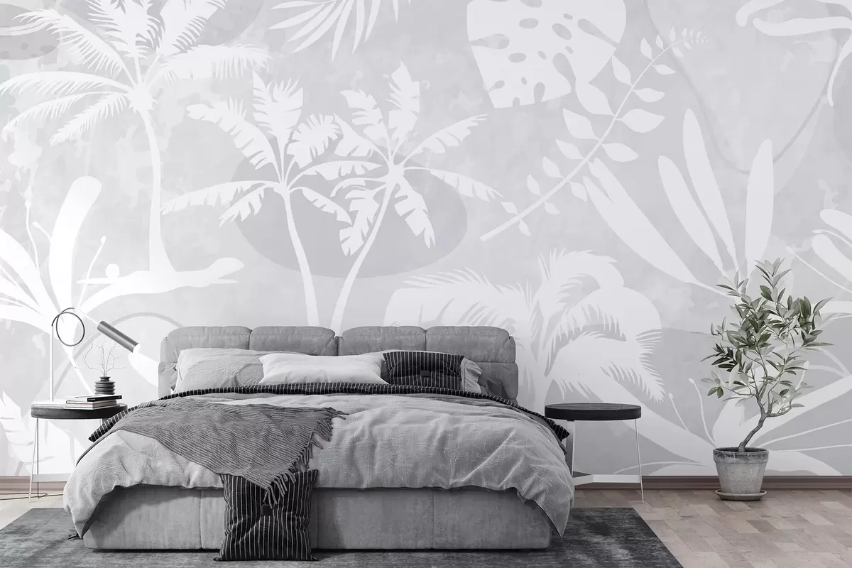 murales de pared Siluetas tropicales w04040v2