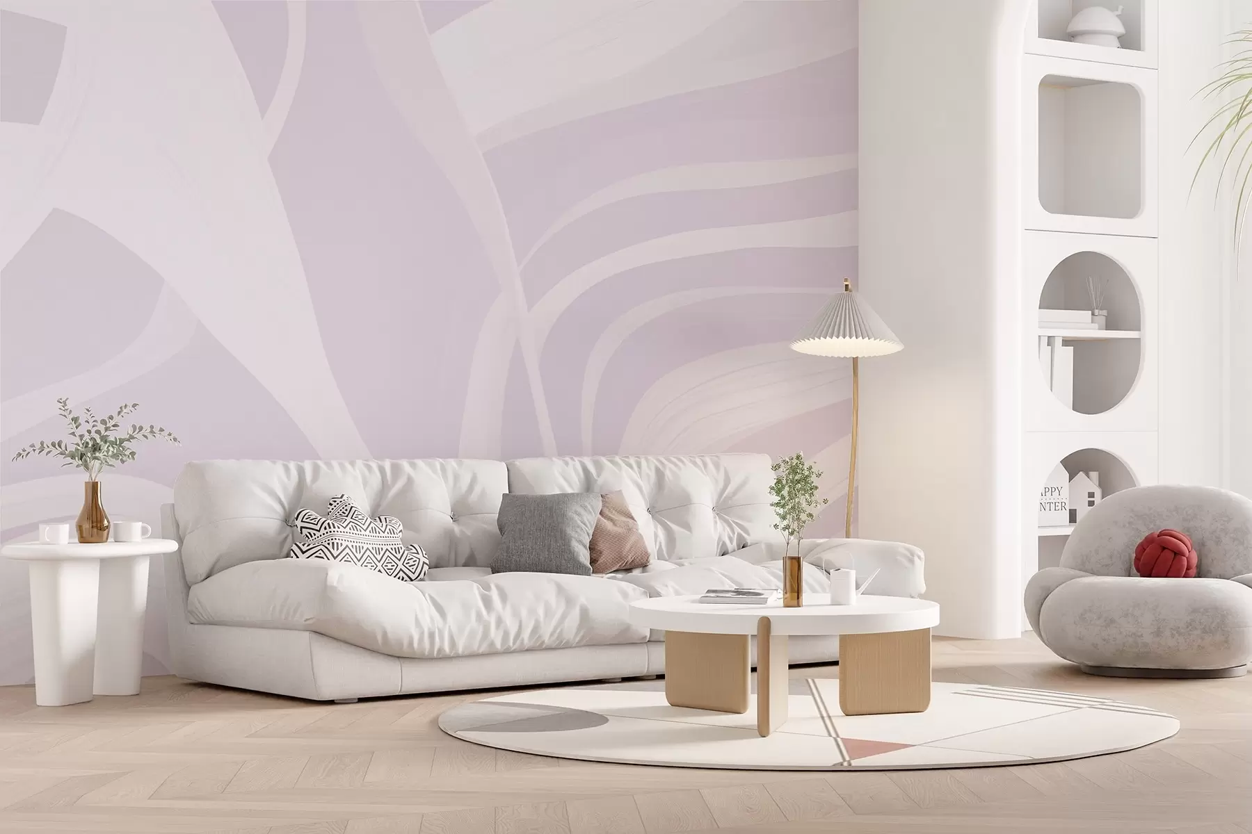 murales de pared Líneas suaves w04041v3
