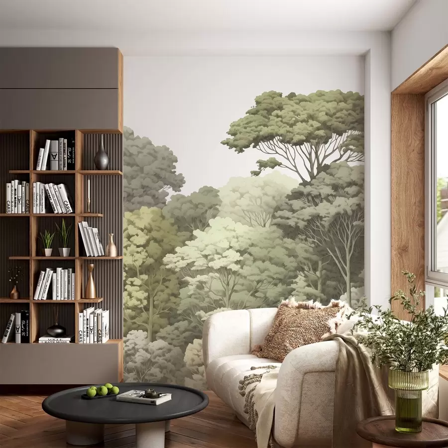 murales de pared Coronas forestales w04044