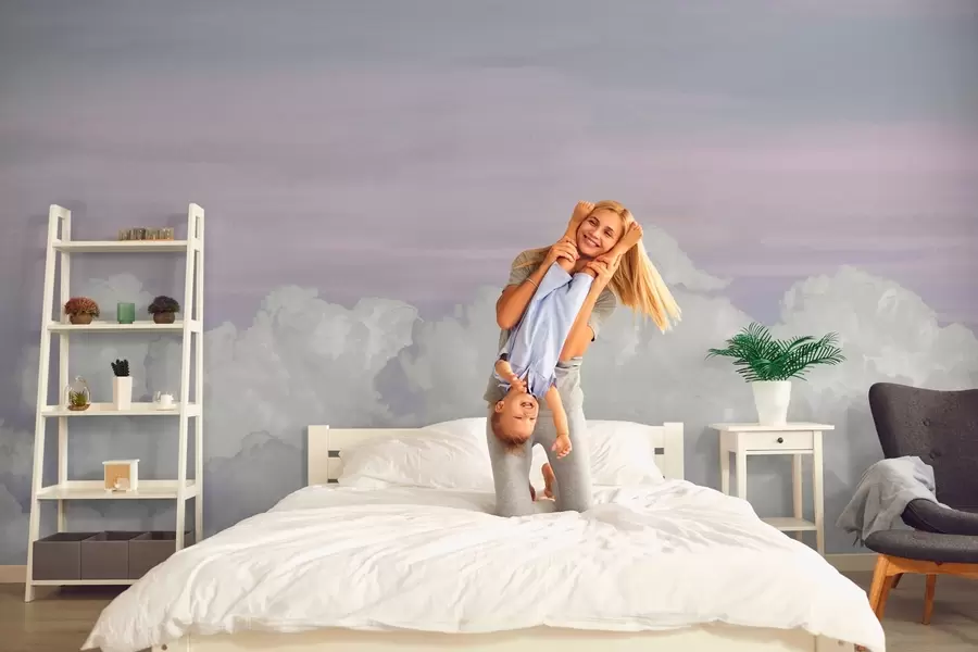 murales de pared cielo de vainilla w04032