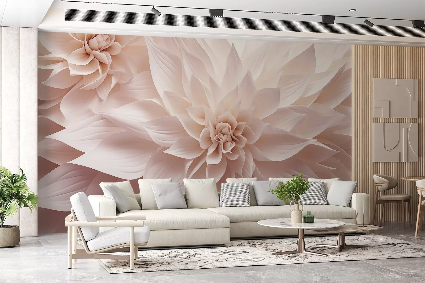murales de pared Flores volumétricas w09173v1