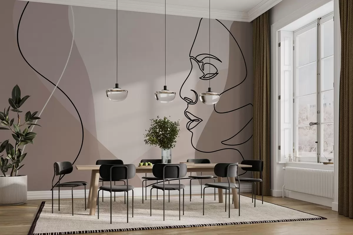 murales de pared Cara abstracta w09231