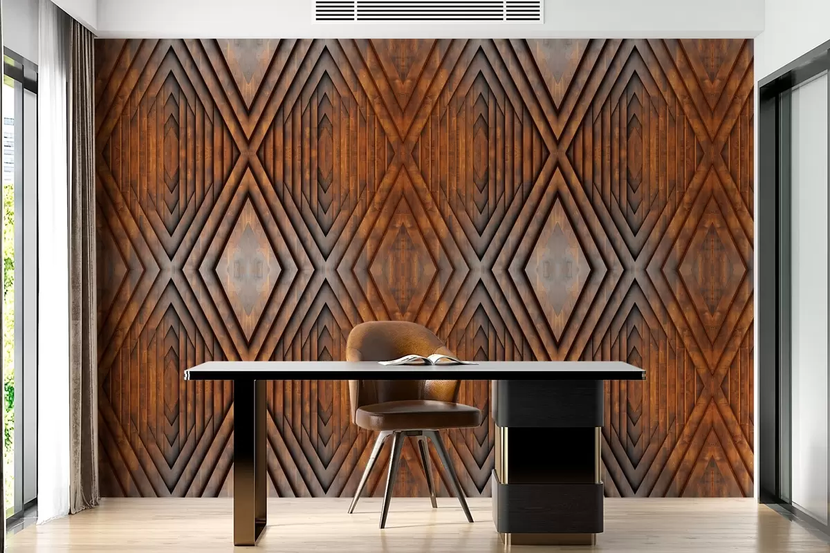 murales de pared imitación de paneles de madera w04168v1