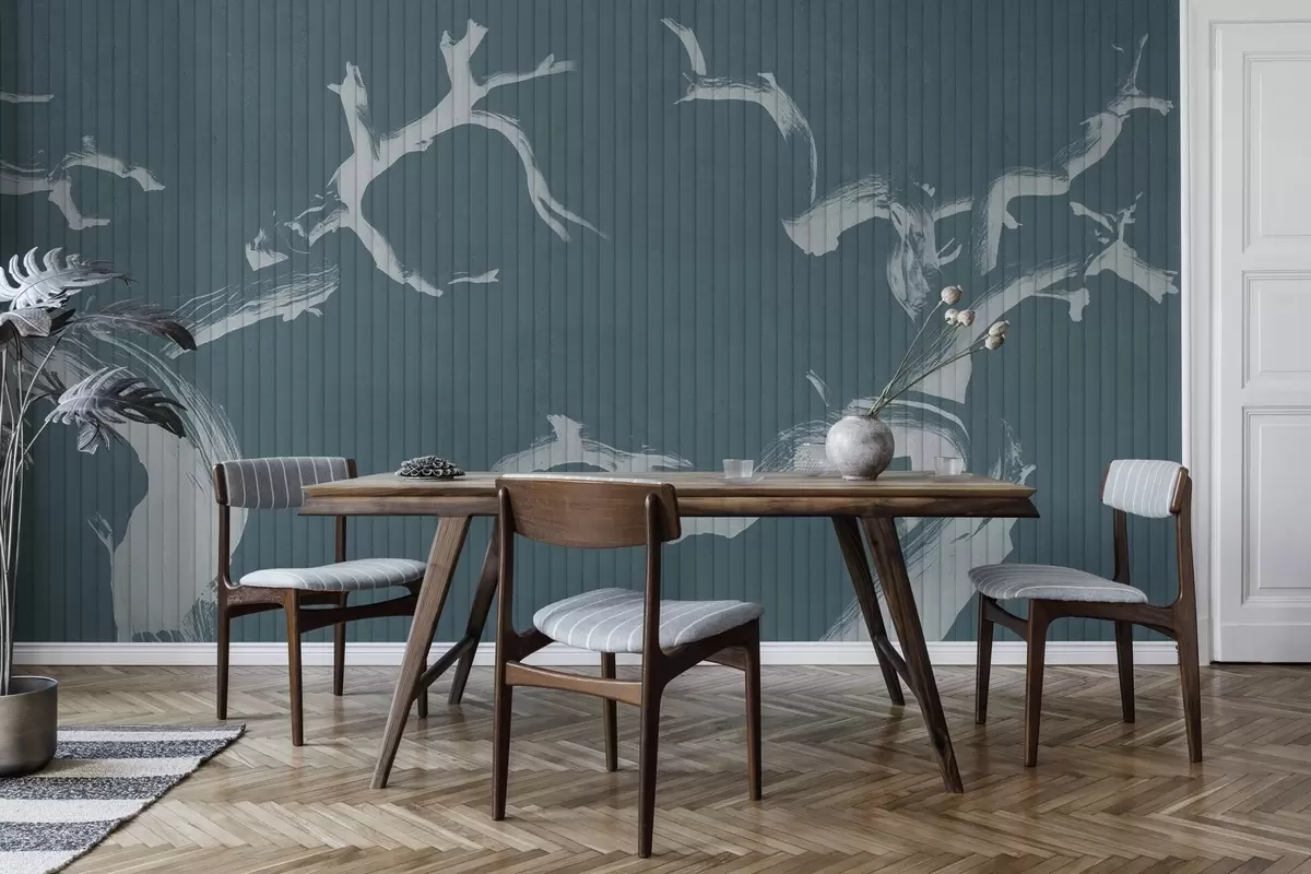 murales de pared Graciosas siluetas de árboles w04131v2