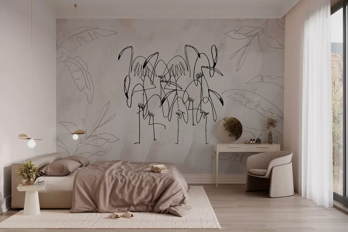 murales de pared Flamingo w04233