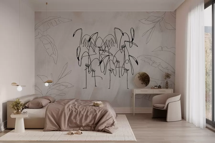 murales de pared Flamingo w04233