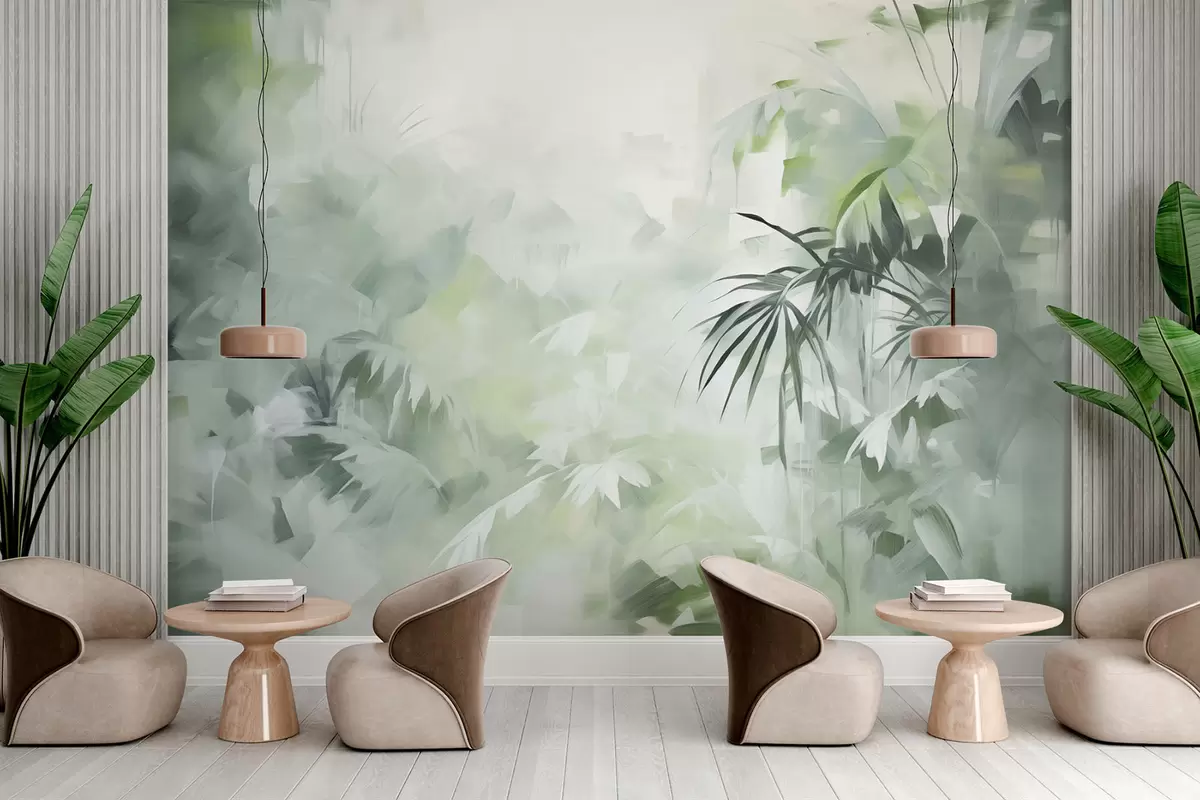 murales de pared Pintura imitación selva w04265