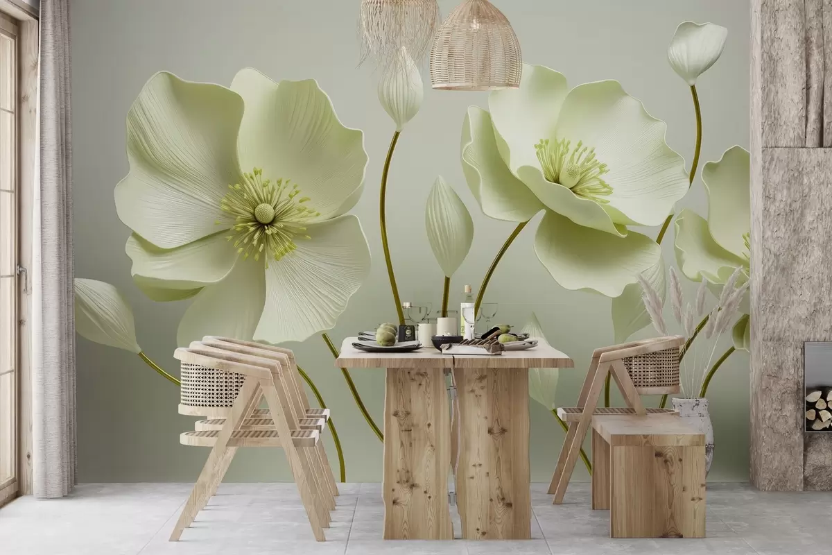 murales de pared Flores gráciles w04248v2