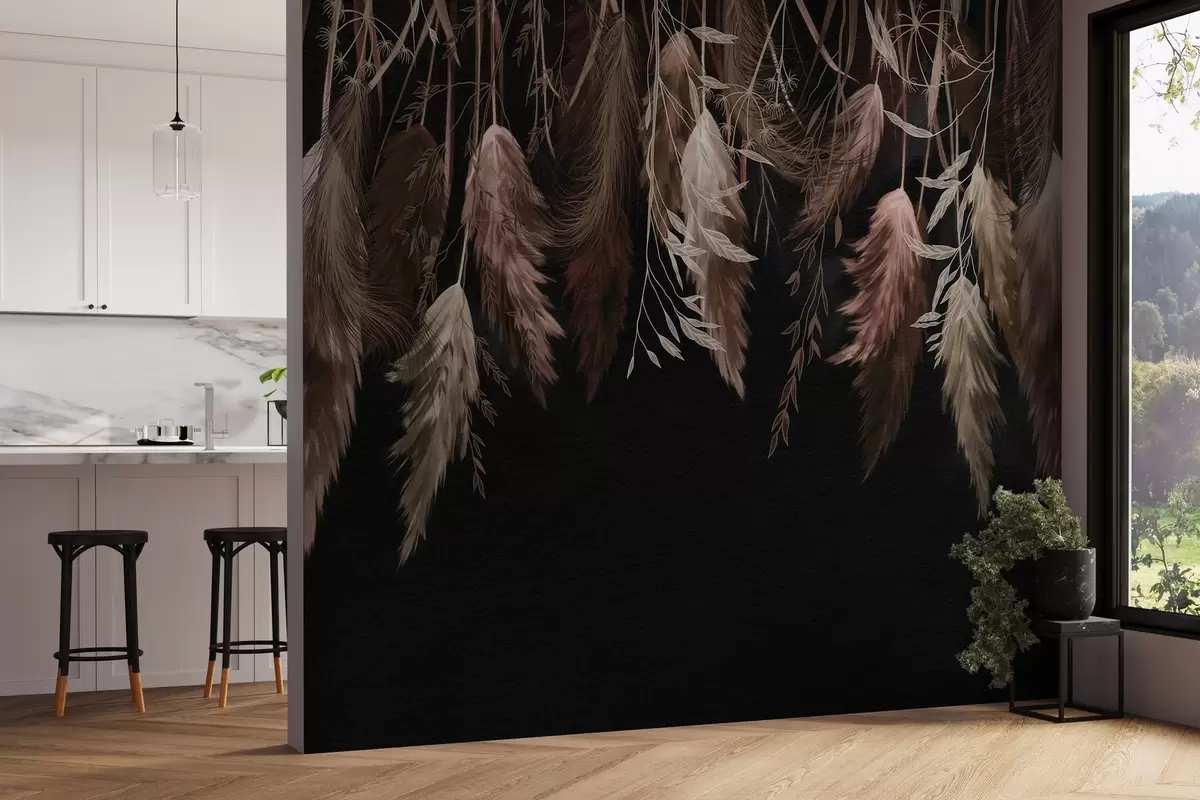 murales de pared Flores secas w04253v1