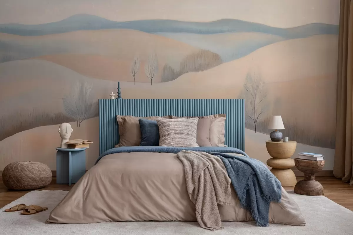 murales de pared paisaje al estilo de un dibujo al pastel w04077