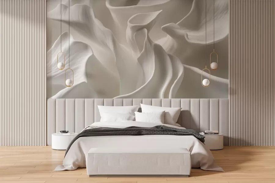 murales de pared pétalos ondulados con imitación de volumen w04212