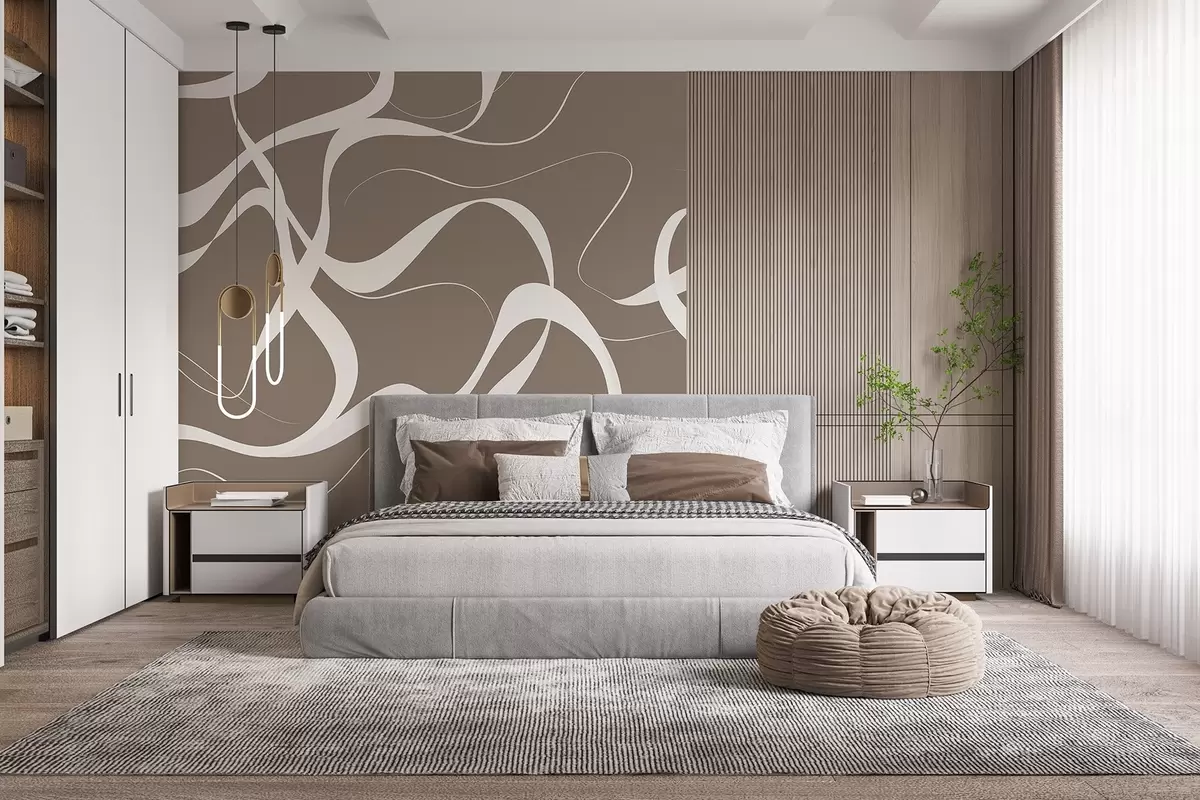murales de pared Líneas onduladas w04223