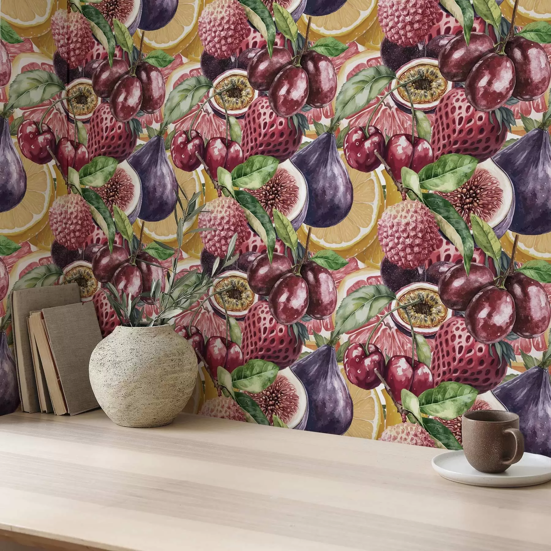 murales de pared Jugosas frutas tropicales a00416