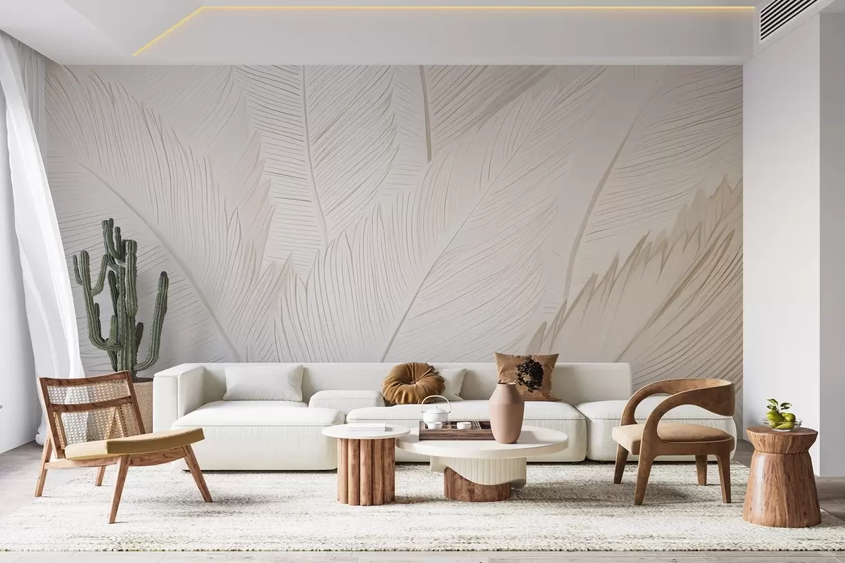 murales de pared Plumas esponjosas w04289
