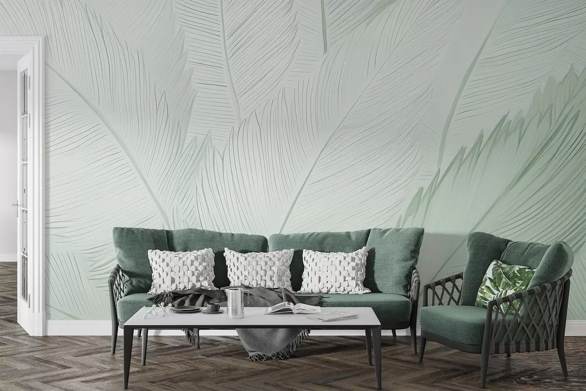 murales de pared Plumas esponjosas w04289v3