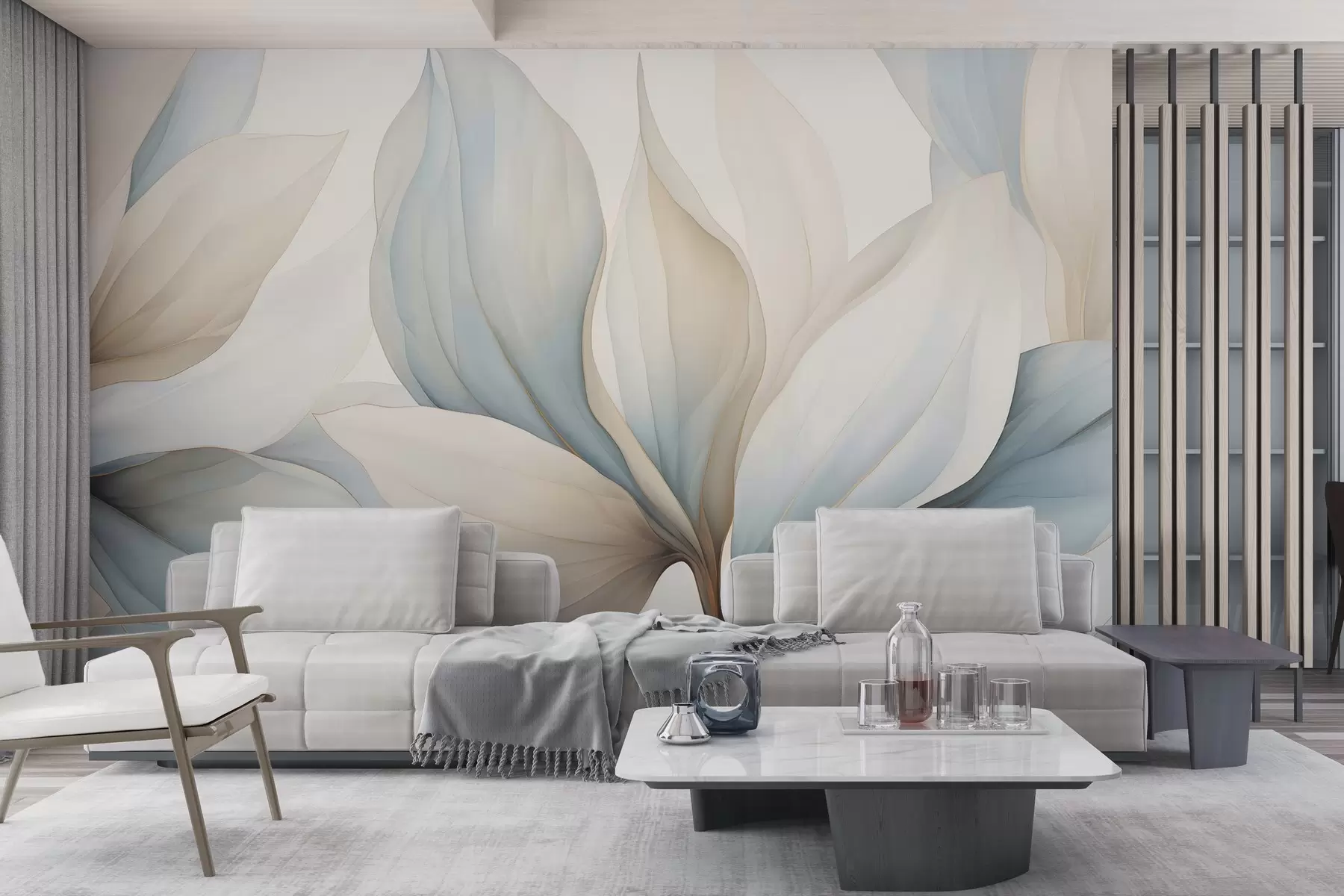 murales de pared Pétalos grandes de acuarela w04317