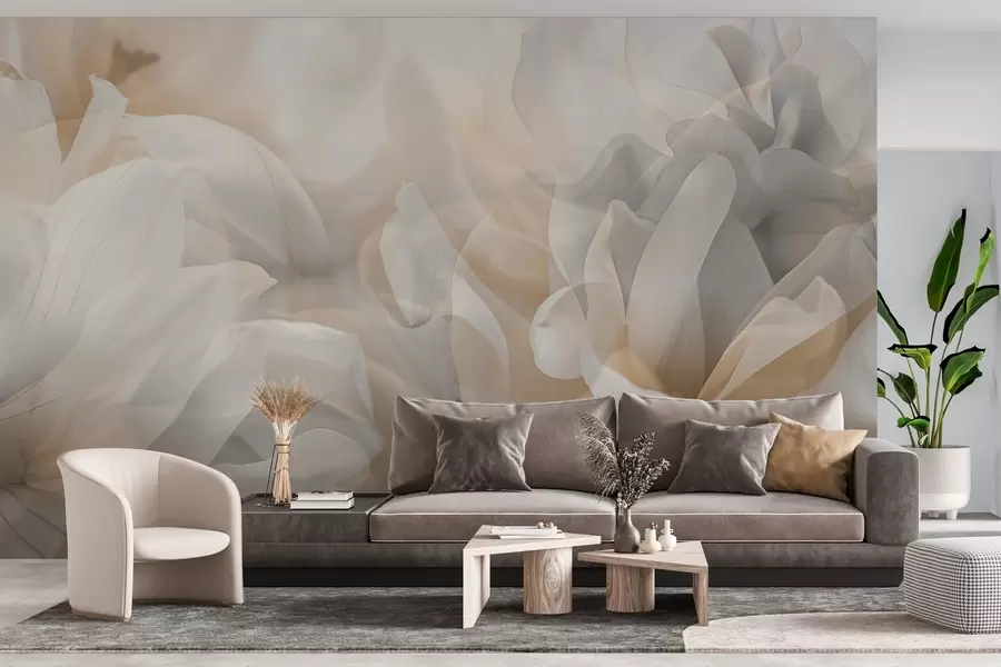 murales de pared Flores semitransparentes w04320
