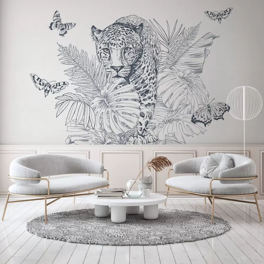 murales de pared Leopardo w04358