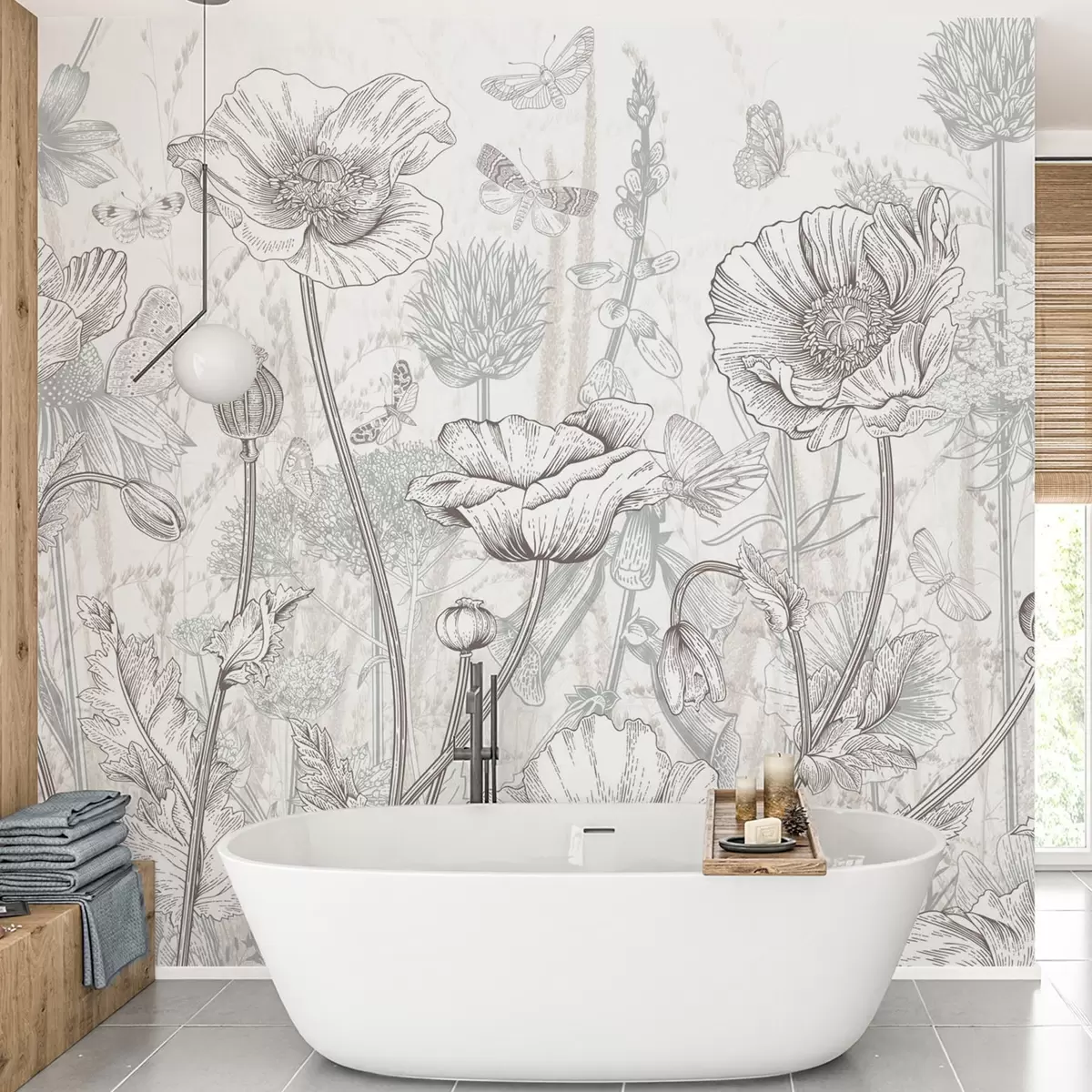 murales de pared flores silvestres w04360v1