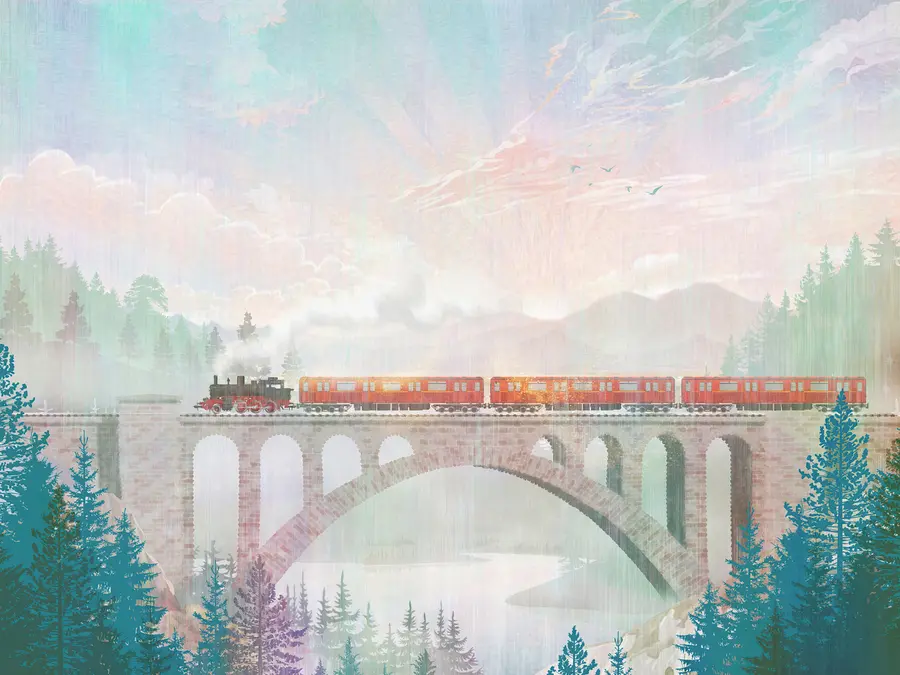 murales de pared Tren, pintura de arte y pintura u64350