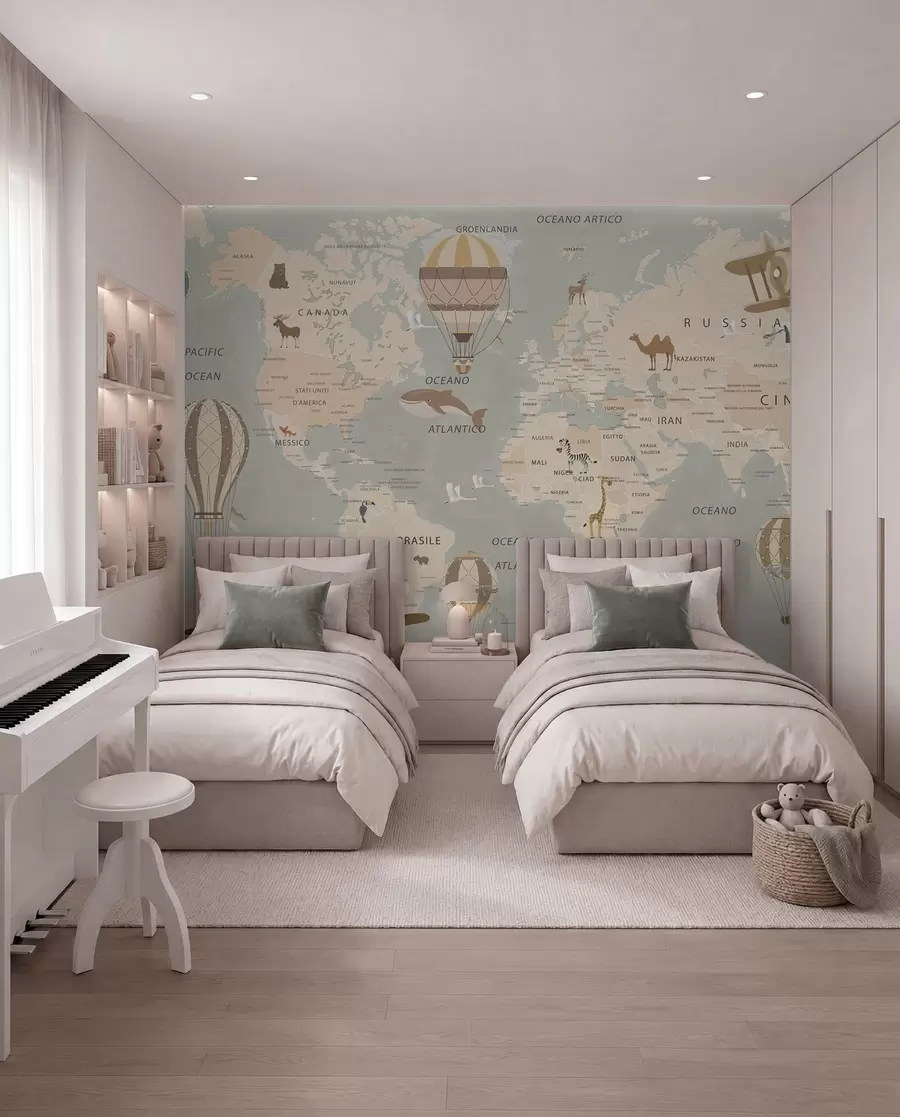 murales de pared Pequeño atlas en italiano u79997