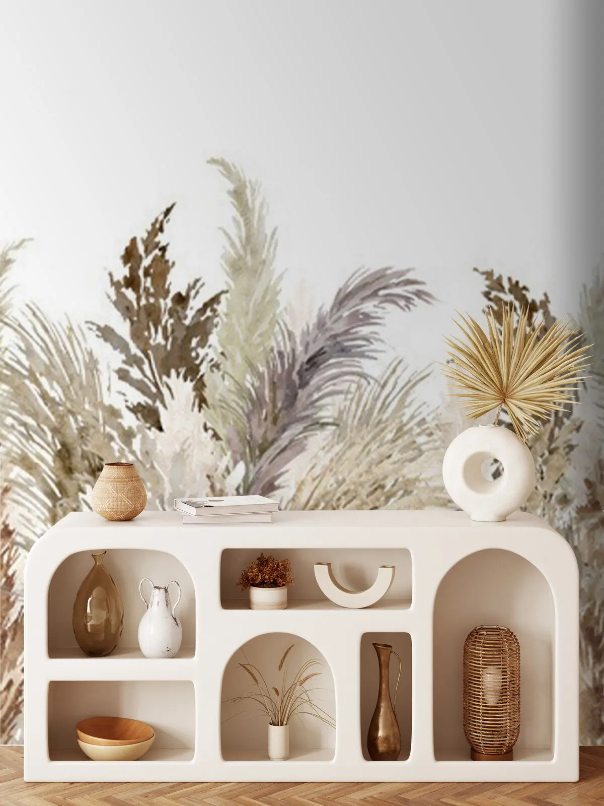 murales de pared Hierba esteparia. estilo acuarela u71779