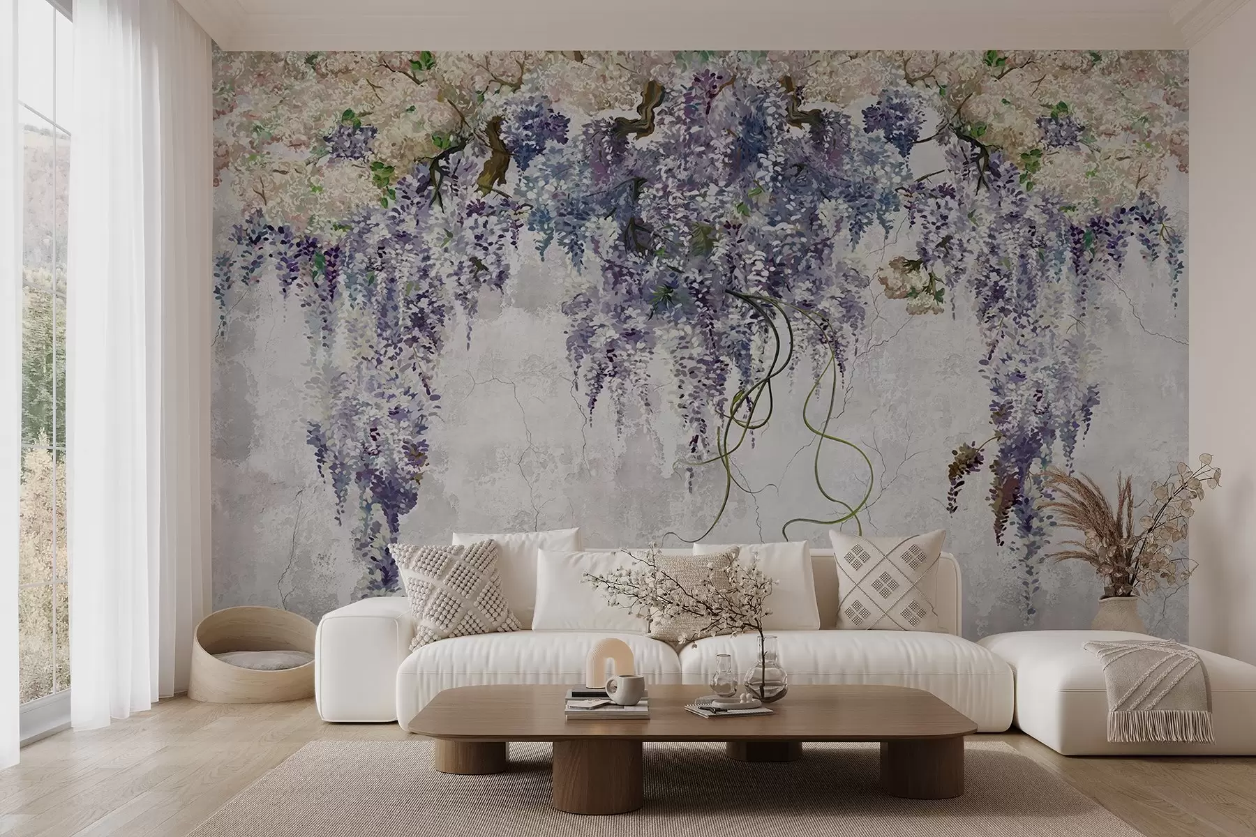 murales de pared Ramas de lilas Boho u71720