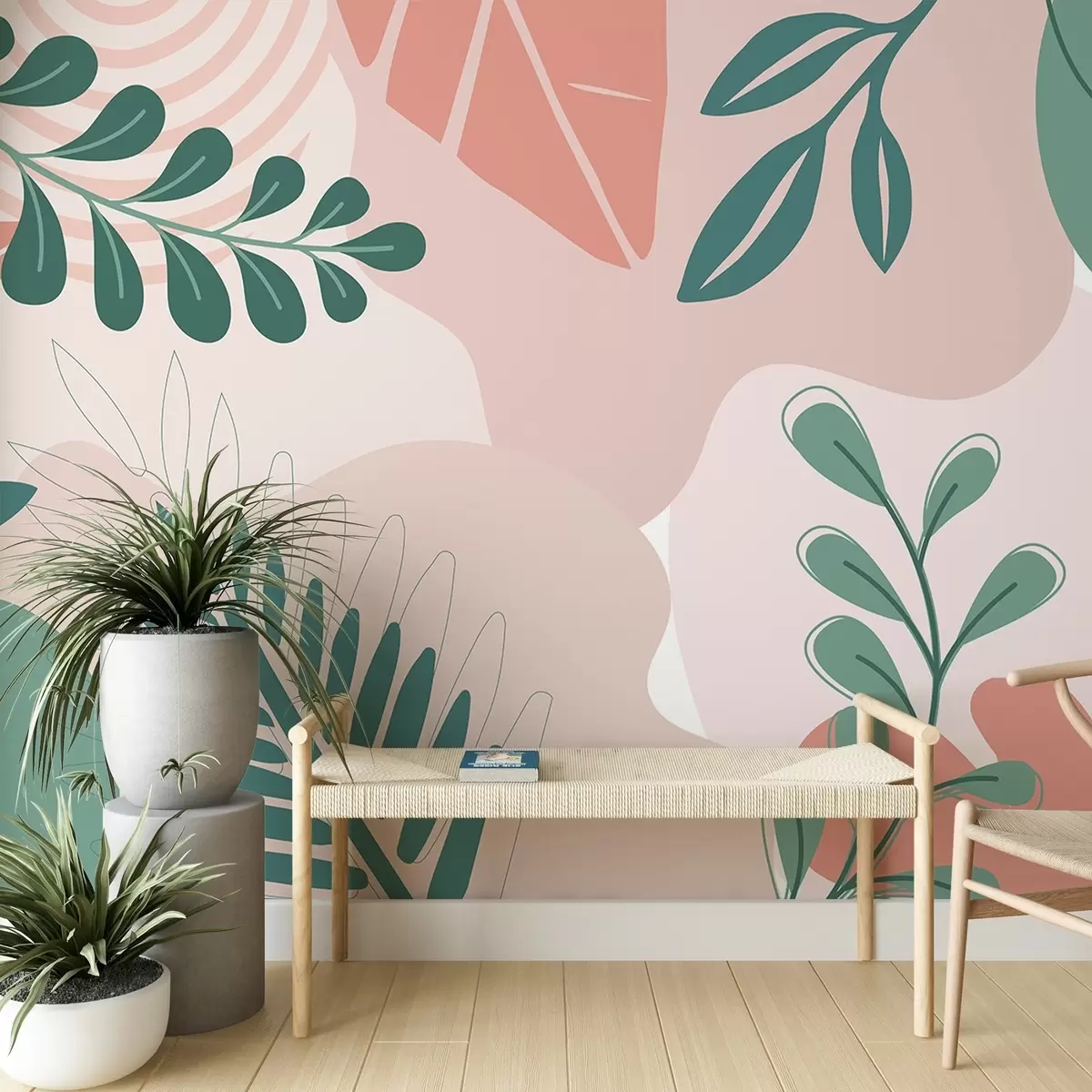 murales de pared Abstracción, hojas w04366